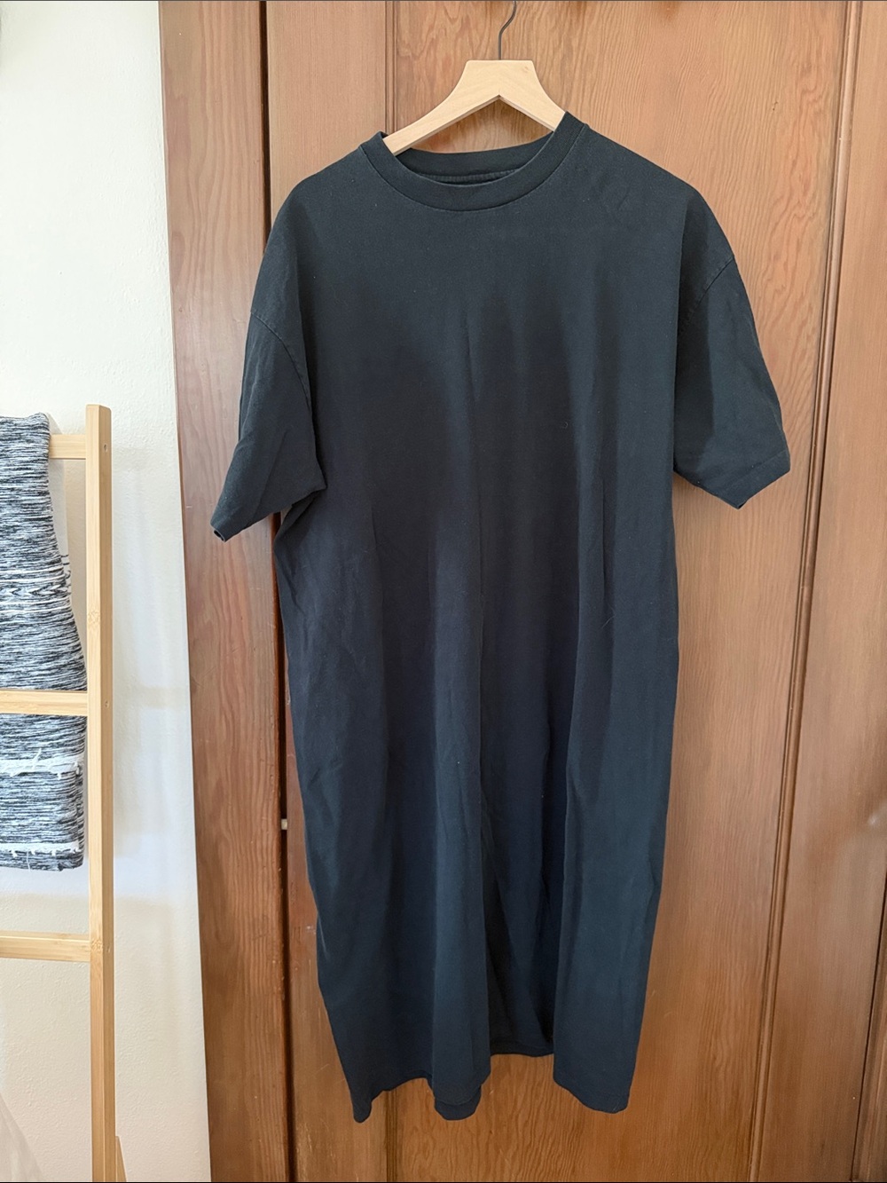 Classic Black Short-Sleeve T-Shirt Dress